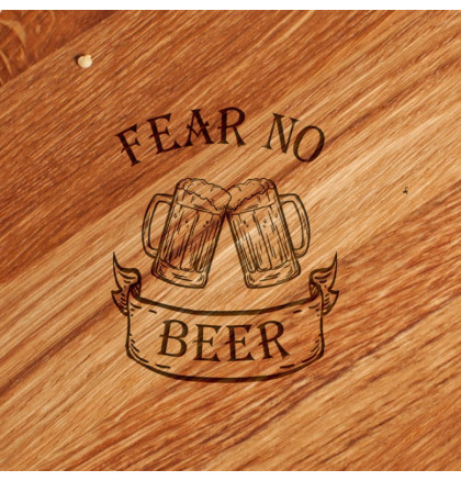 Доска для нарезки "Fear no beer" 30 см, фото 2, цена 500 грн