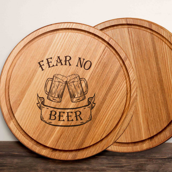 Доска для нарезки "Fear no beer" 30 см, фото 1, цена 500 грн