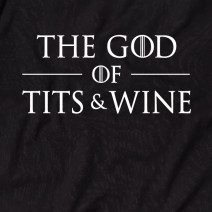 Футболка GoT "God of tits and wine" мужская