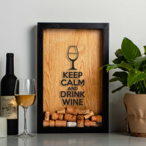 Рамка для винных пробок "Keep calm"
