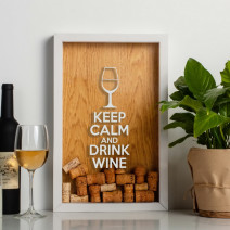 Рамка для винных пробок "Keep calm"