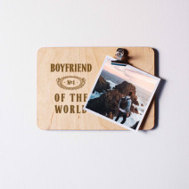 Доска для фото "Boyfriend №1 of the world" с зажимом