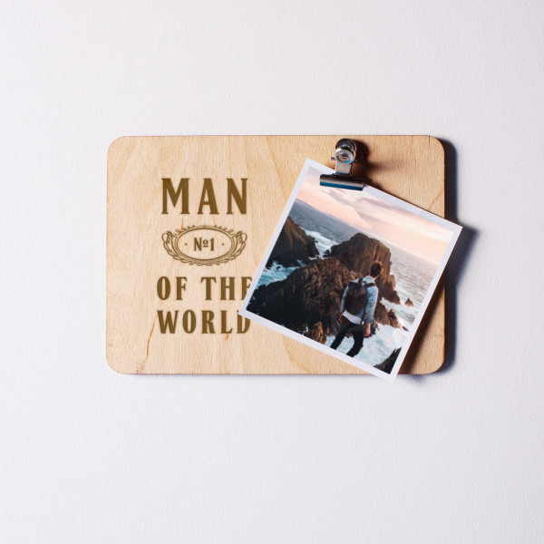 Доска для фото "Man №1 of the world" с зажимом, фото 1, цена 280 грн