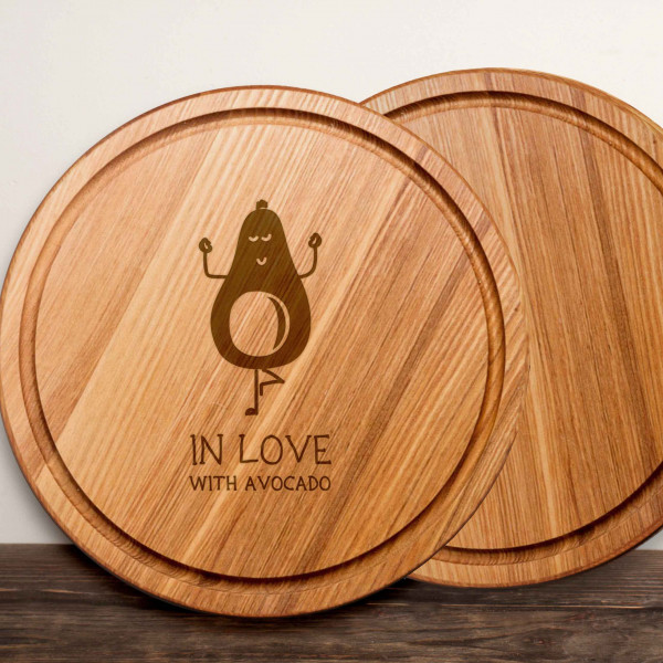 Доска для нарезки "In love with avocado" 25 см, фото 1, цена 450 грн