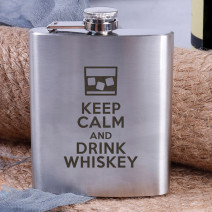 Фляга стальная "Keep calm and drink whiskey"
