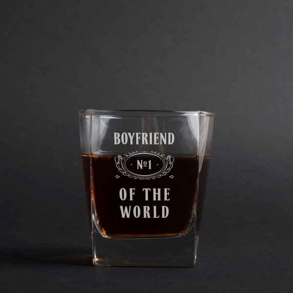 Стакан для виски "Boyfriend №1 of the world", фото 1, цена 240 грн