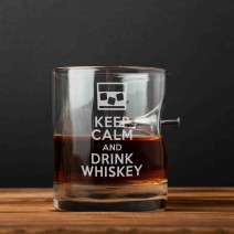 Стакан с гвоздем "Keep calm and drink whiskey"