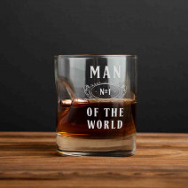 Стакан с пулей "Man №1 of the world" для виски