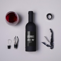 Набор для вина в бутылке "Бухлишко спасет мир"