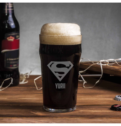Бокал для пива "Супермен" персонализированный, фото 4, цена 320 грн
