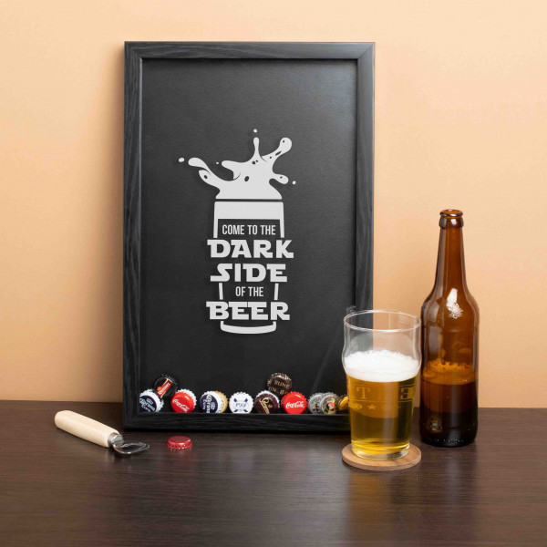 Рамка-копилка для пивных крышек "Come to the dark side of the beer", фото 1, цена 750 грн