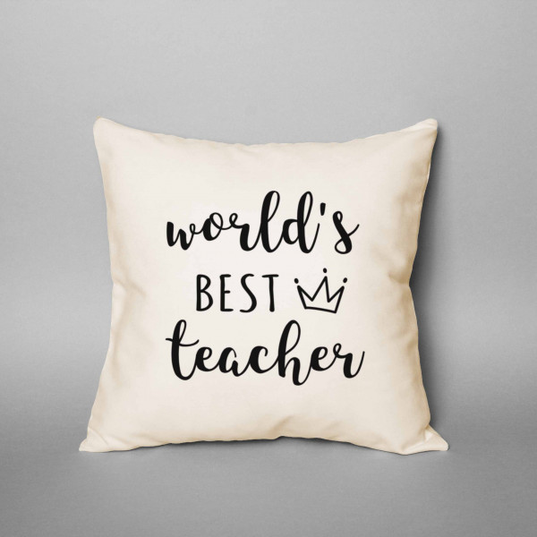 Подушка "World`s best teacher", фото 1, цена 590 грн