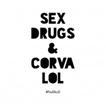 Свитшот унисекс "Sex, Drugs and Corvalol" белый