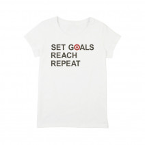 Футболка женская "Set Goals Reach Repeat"