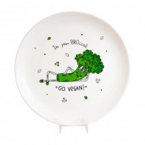 Тарелка "Брoкколи: Go Vegan"